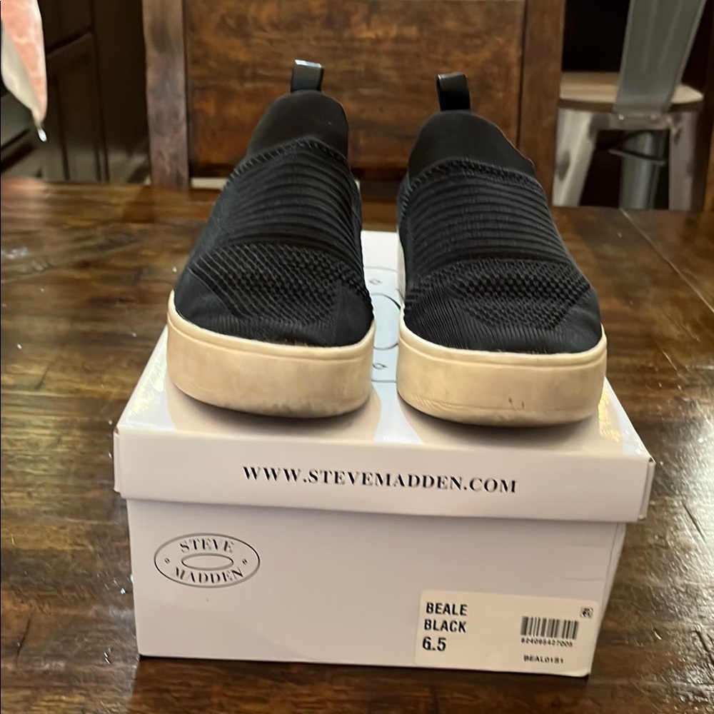 Steve Madden Men's Black Slip-On Shoes